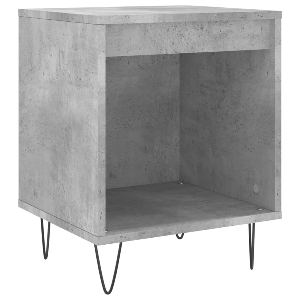 Comodino Grigio Cemento 40x35x50 cm in Legno Multistrato - homemem39