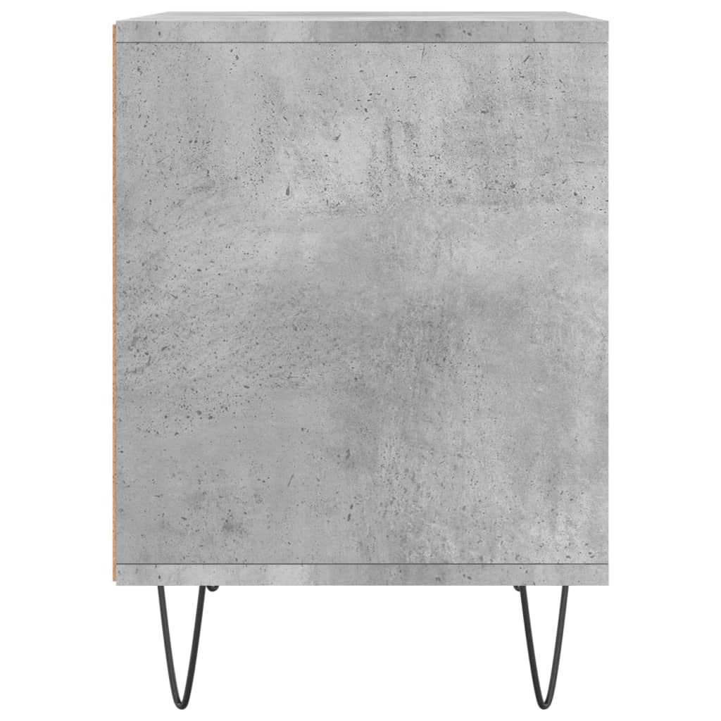 Comodino Grigio Cemento 40x35x50 cm in Legno Multistrato - homemem39