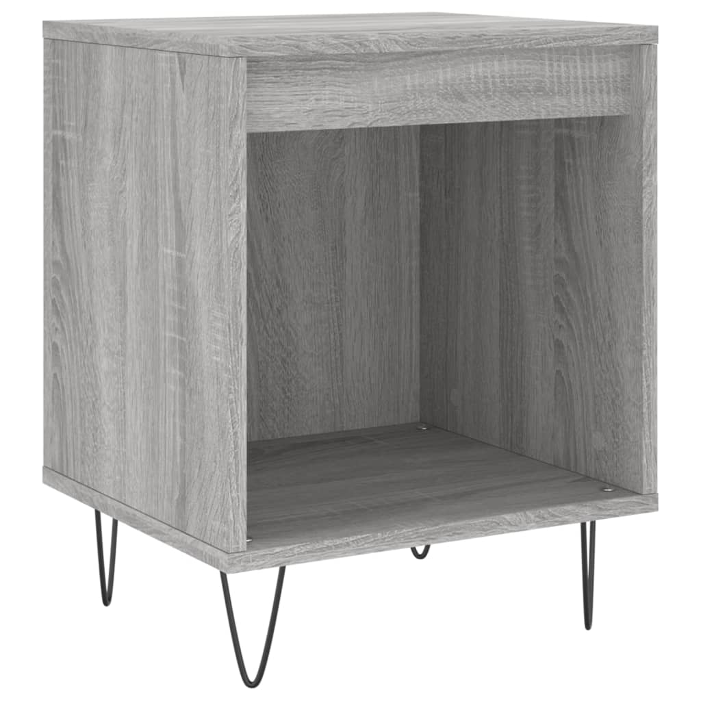 Comodino Grigio Sonoma 40x35x50 cm in Legno Multistrato - homemem39