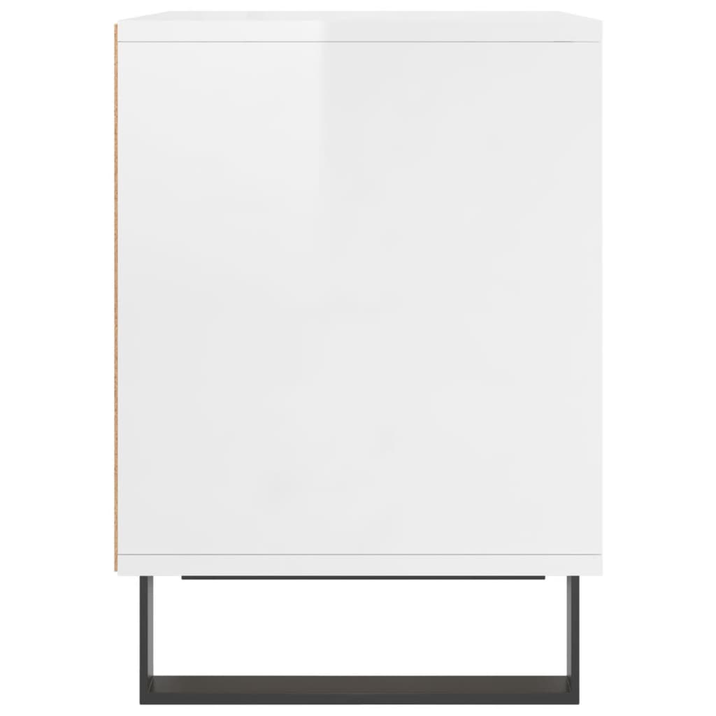 Comodini 2pz Bianco Lucido 40x35x50 cm in Legno Multistrato - homemem39