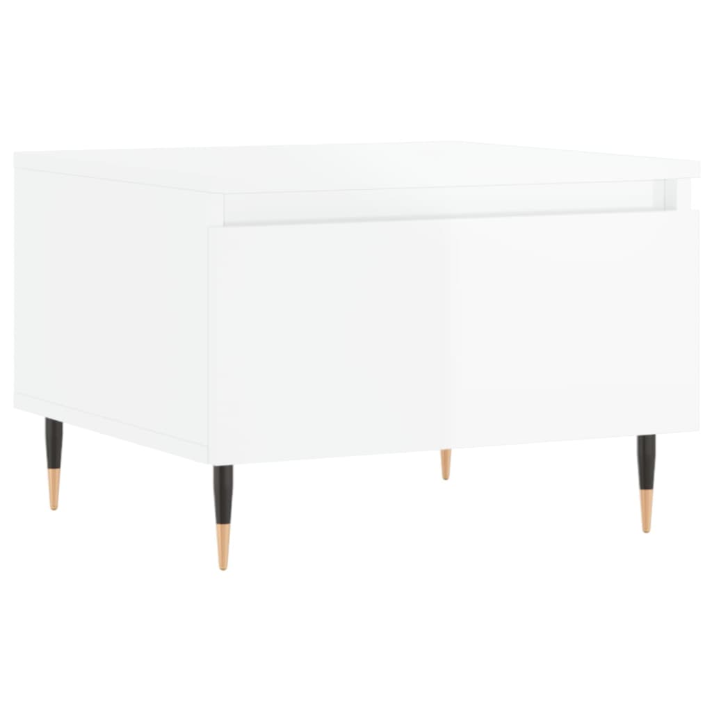 Tavolini Salotto 2pz Bianco Lucido 50x46x35cm Legno Multistrato | homemem39