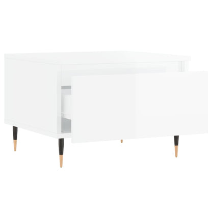 Tavolini Salotto 2pz Bianco Lucido 50x46x35cm Legno Multistrato | homemem39