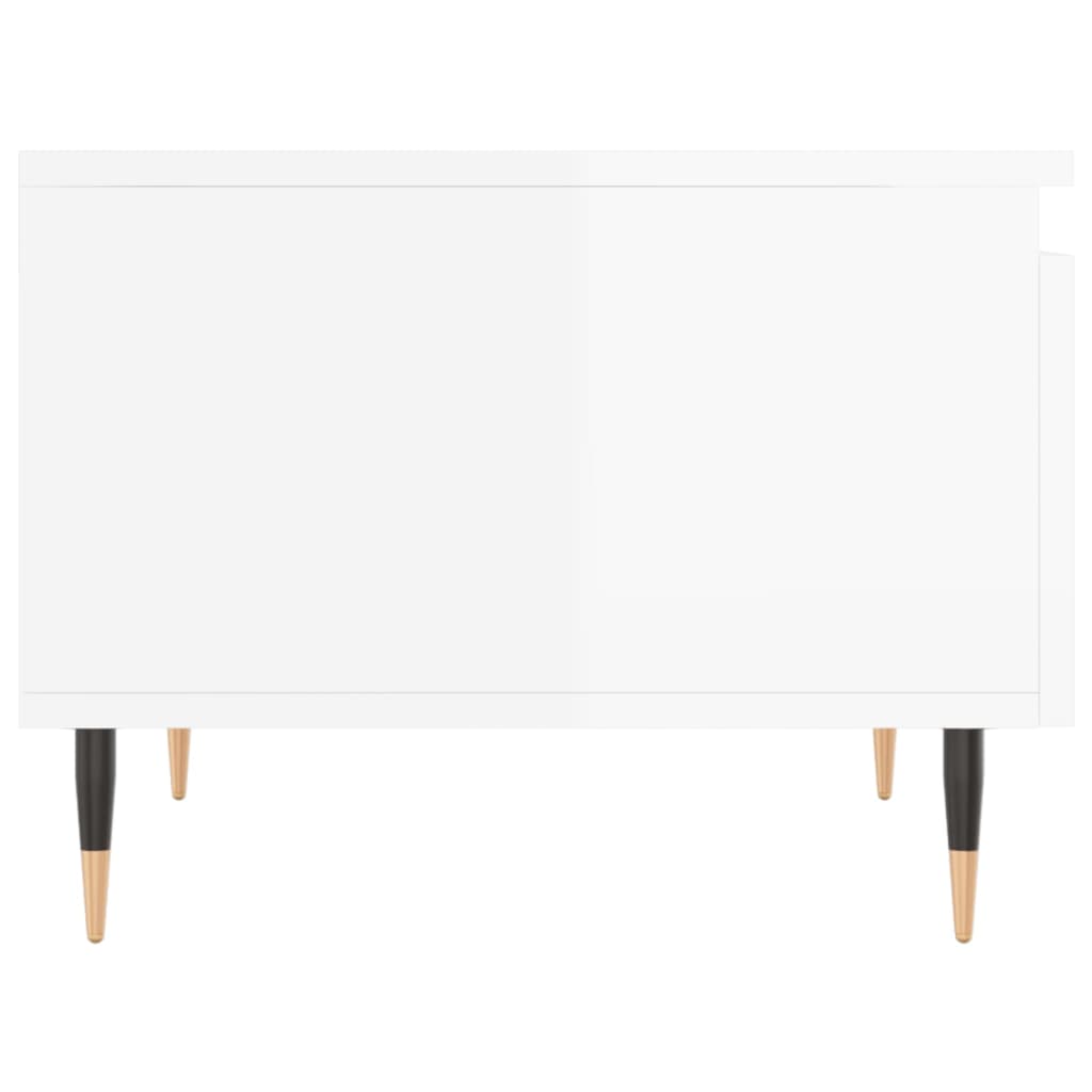 Tavolini Salotto 2pz Bianco Lucido 50x46x35cm Legno Multistrato | homemem39