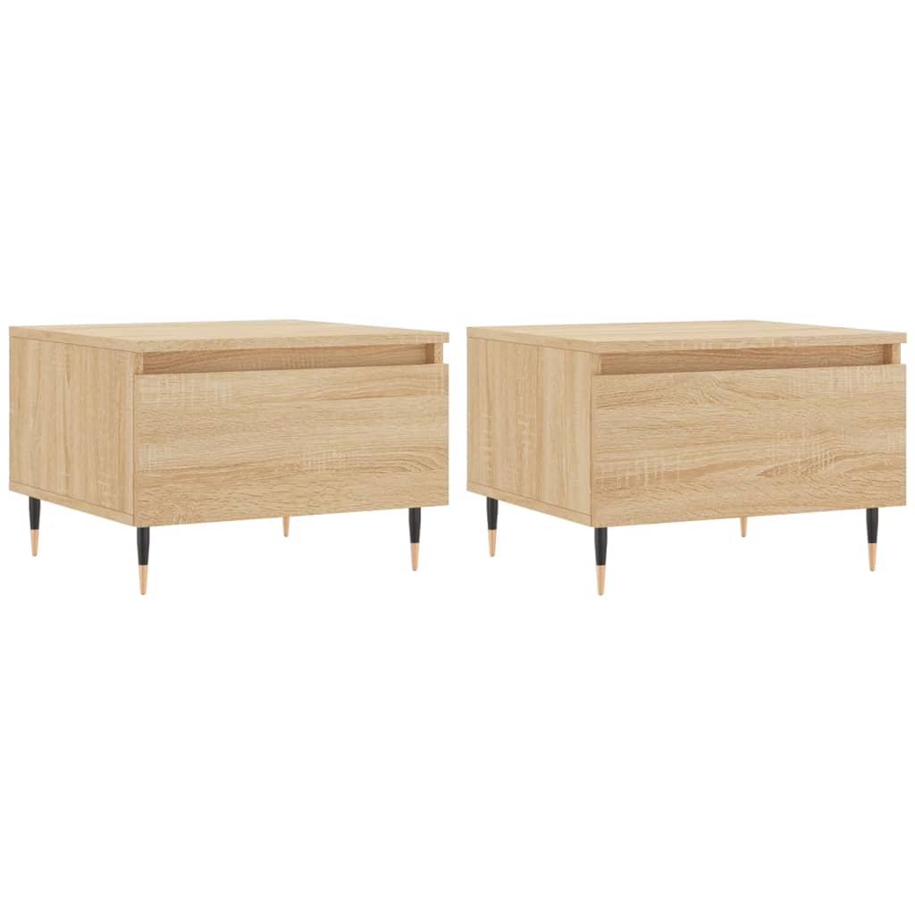 Tavolini Salotto 2pz Rovere Sonoma 50x46x35cm Legno Multistrato | homemem39