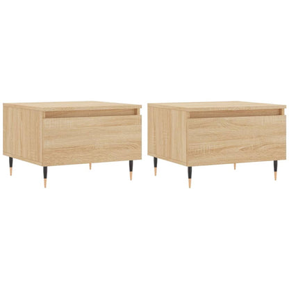Tavolini Salotto 2pz Rovere Sonoma 50x46x35cm Legno Multistrato | homemem39
