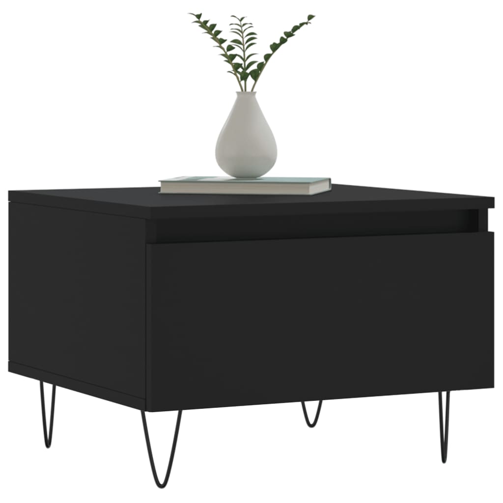 Tavolini da Salotto 2pz Neri 50x46x35 cm in Legno Multistrato | homemem39