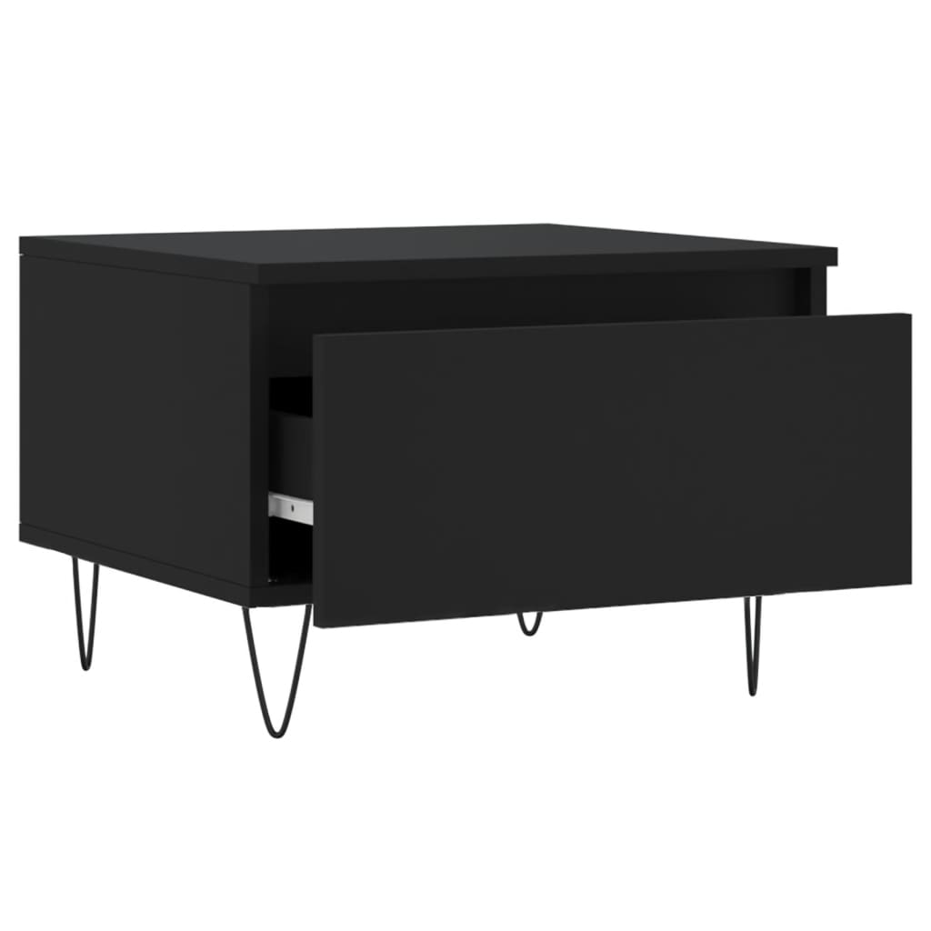 Tavolini da Salotto 2pz Neri 50x46x35 cm in Legno Multistrato | homemem39