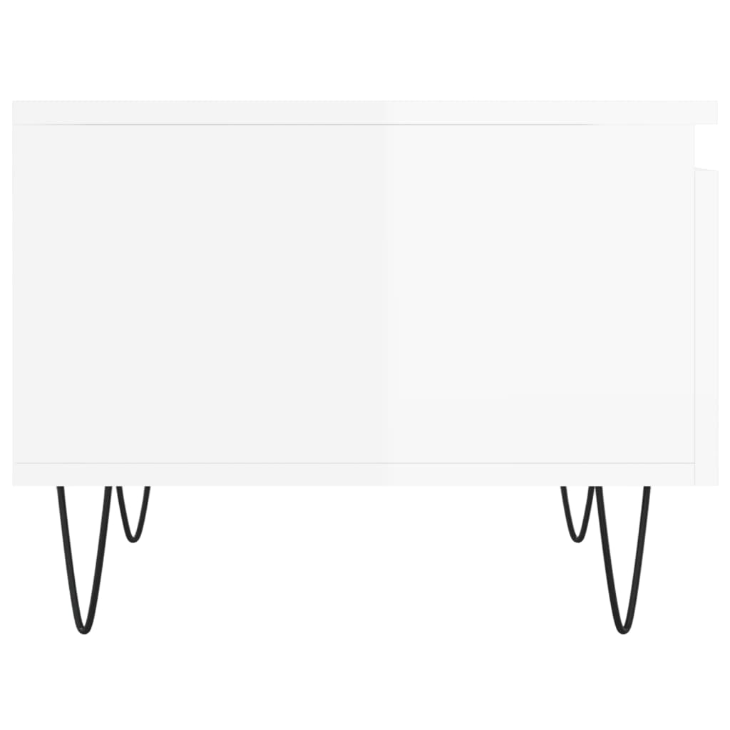 Tavolini Salotto 2pz Bianco Lucido 50x46x35cm Legno Multistrato | homemem39