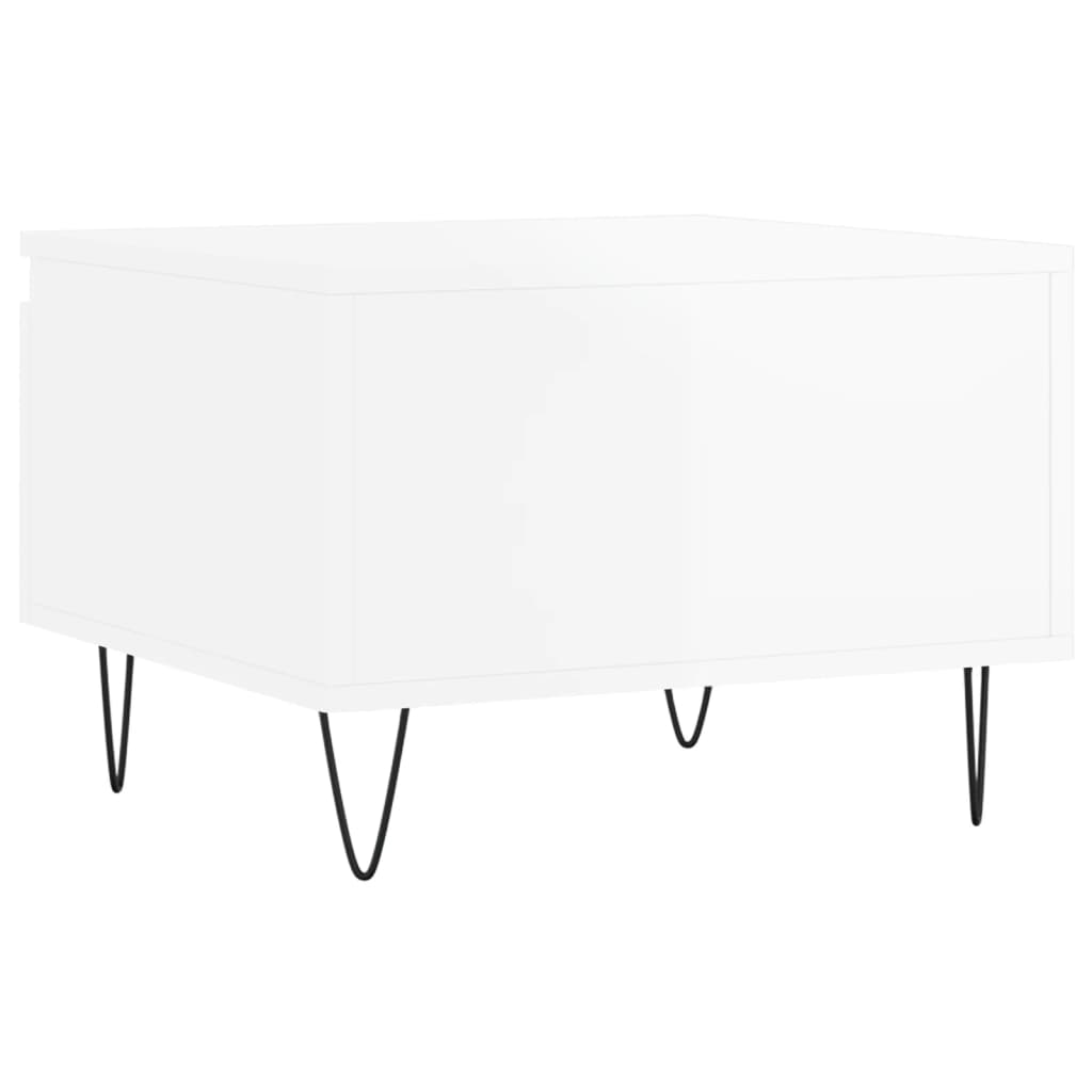 Tavolini Salotto 2pz Bianco Lucido 50x46x35cm Legno Multistrato | homemem39