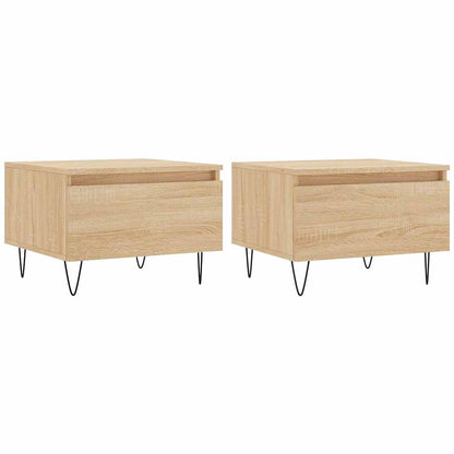 Tavolini Salotto 2pz Rovere Sonoma 50x46x35cm Legno Multistrato | homemem39