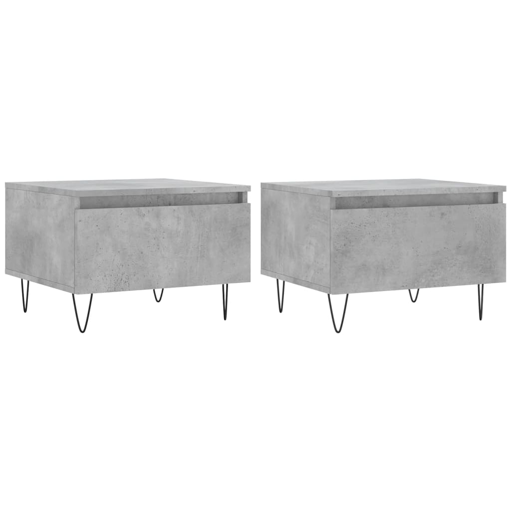 Tavolini Salotto 2pz Grigio Cemento 50x46x35 Legno Multistrato | homemem39