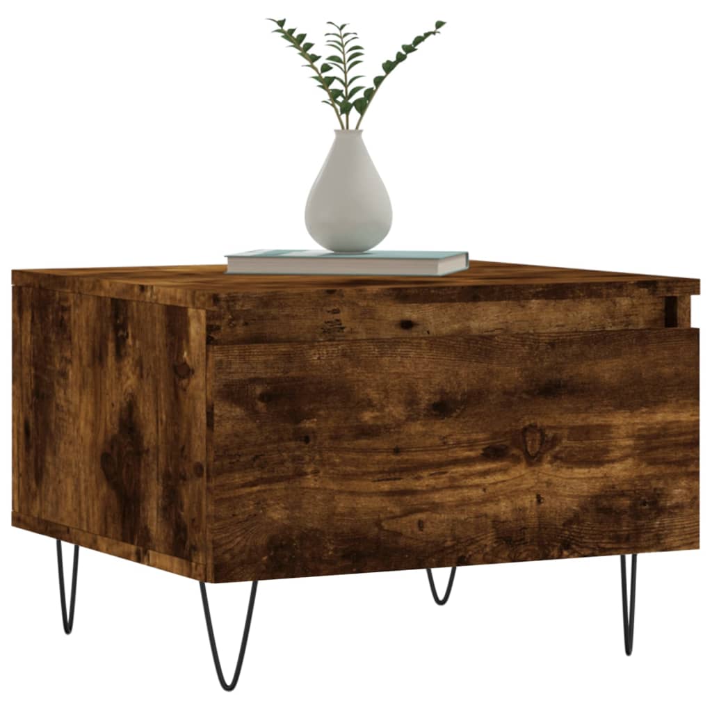 Tavolini Salotto 2pz Rovere Fumo 50x46x35 cm Legno Multistrato | homemem39