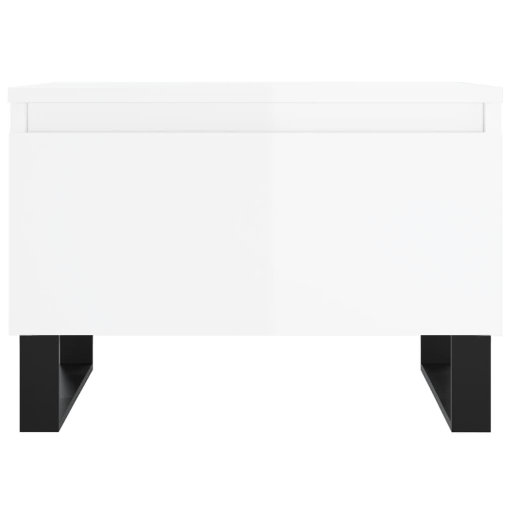 Tavolini Salotto 2pz Bianco Lucido 50x46x35cm Legno Multistrato | homemem39