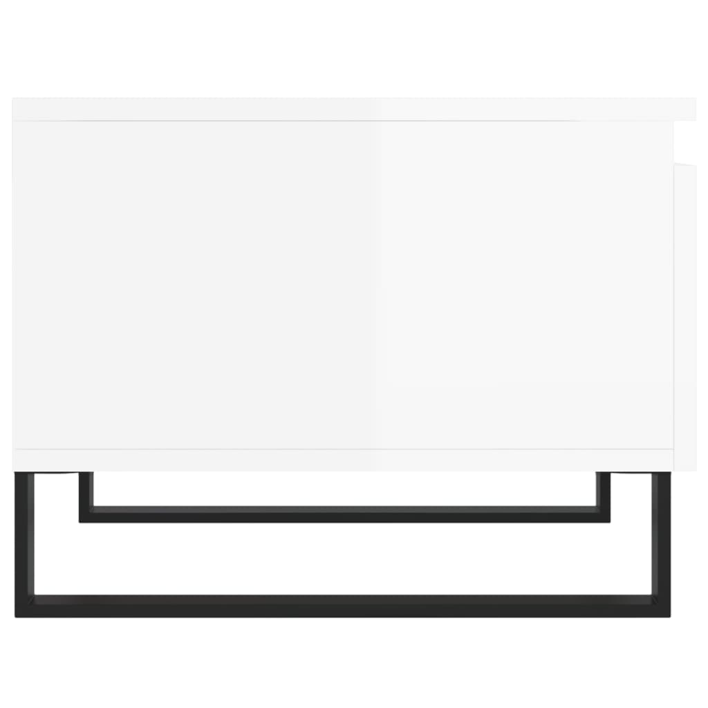Tavolini Salotto 2pz Bianco Lucido 50x46x35cm Legno Multistrato | homemem39