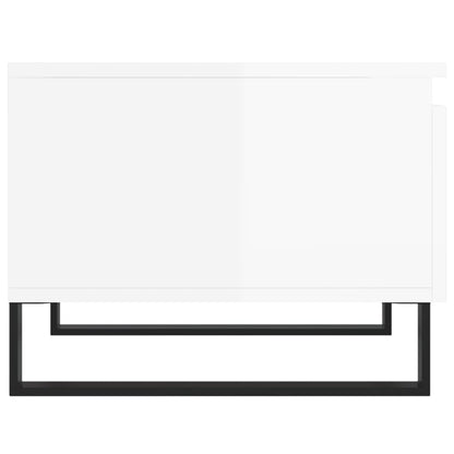 Tavolini Salotto 2pz Bianco Lucido 50x46x35cm Legno Multistrato | homemem39