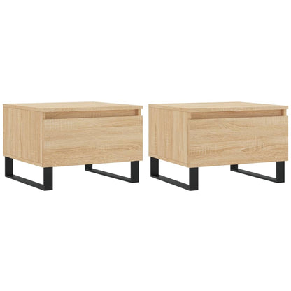 Tavolini Salotto 2pz Rovere Sonoma 50x46x35cm Legno Multistrato | homemem39