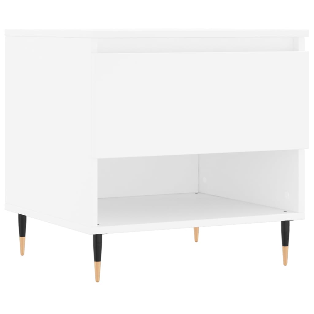 Tavolino da Salotto Bianco 50x46x50 cm in Legno Multistrato | homemem39