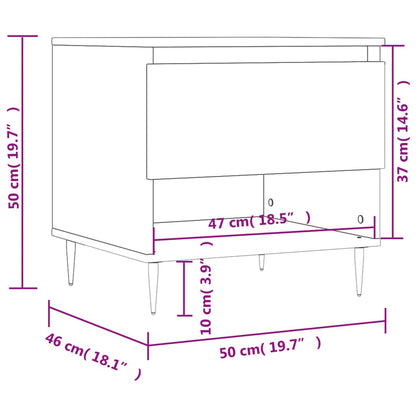 Tavolino da Salotto Bianco 50x46x50 cm in Legno Multistrato | homemem39