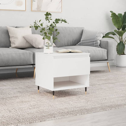 Tavolino da Salotto Bianco 50x46x50 cm in Legno Multistrato | homemem39