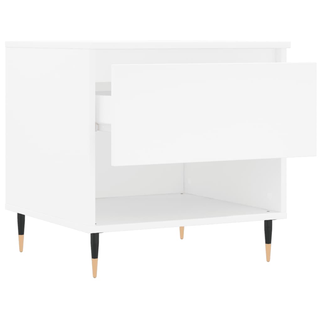 Tavolini Salotto 2 pz Bianchi 50x46x50 cm in Legno Multistrato | homemem39