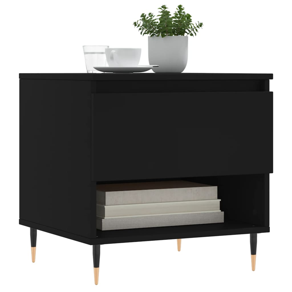 Tavolino da Salotto Nero 50x46x50 cm in Legno Multistrato | homemem39
