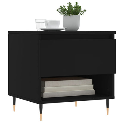 Tavolino da Salotto Nero 50x46x50 cm in Legno Multistrato | homemem39