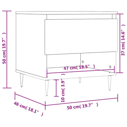 Tavolino da Salotto Nero 50x46x50 cm in Legno Multistrato | homemem39