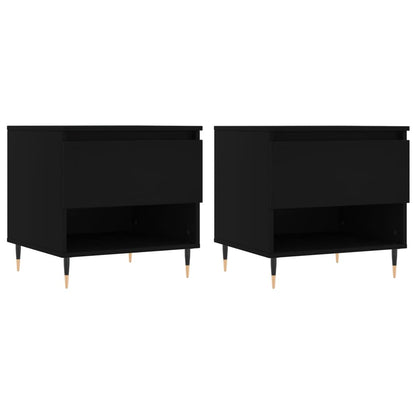 Tavolini da Salotto 2 pz Neri 50x46x50 cm in Legno Multistrato | homemem39