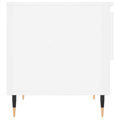Tavolini Salotto 2pz Bianco Lucido 50x46x50cm Legno Multistrato | homemem39