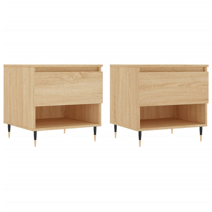 Tavolini Salotto 2pz Rovere Sonoma 50x46x50cm Legno Multistrato | homemem39