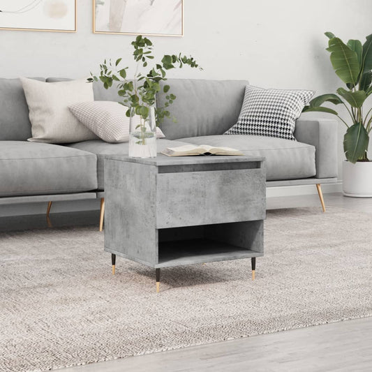 Tavolino da Salotto Grigio Cemento 50x46x50cm Legno Multistrato | homemem39