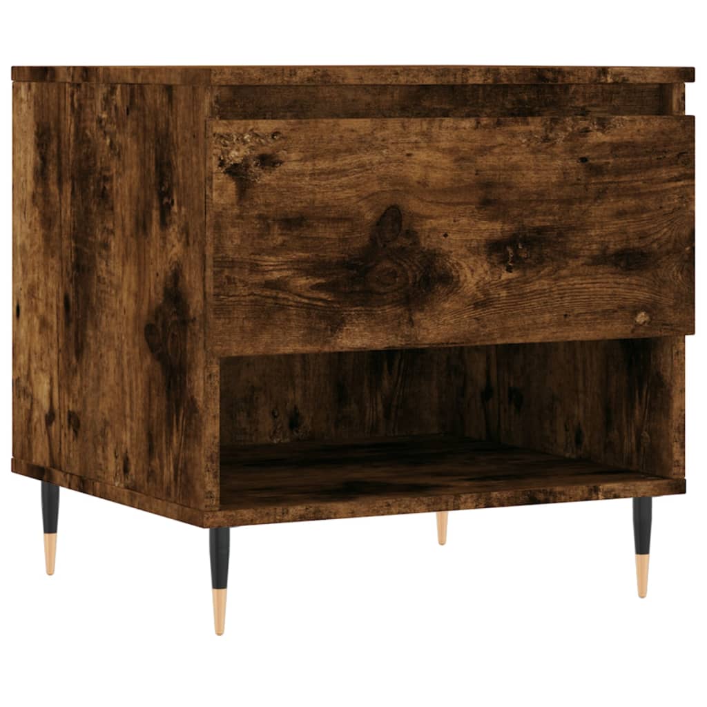 Tavolini Salotto 2pz Rovere Fumo 50x46x50 cm Legno Multistrato | homemem39