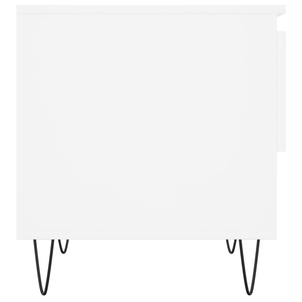 Tavolini Salotto 2 pz Bianchi 50x46x50 cm in Legno Multistrato | homemem39