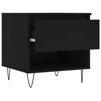 Tavolino da Salotto Nero 50x46x50 cm in Legno Multistrato | homemem39