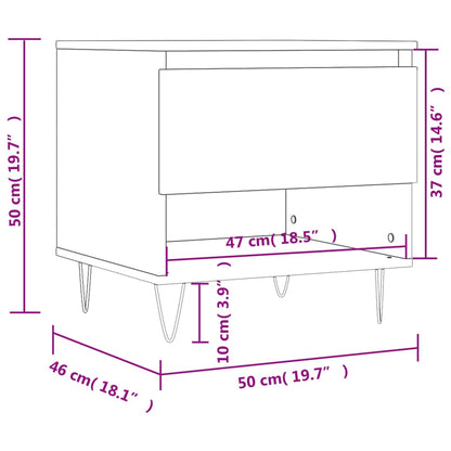 Tavolino da Salotto Nero 50x46x50 cm in Legno Multistrato | homemem39