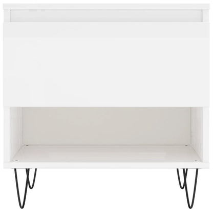 Tavolini Salotto 2pz Bianco Lucido 50x46x50cm Legno Multistrato | homemem39