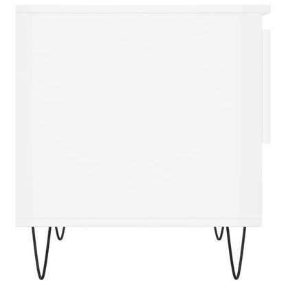 Tavolini Salotto 2pz Bianco Lucido 50x46x50cm Legno Multistrato | homemem39