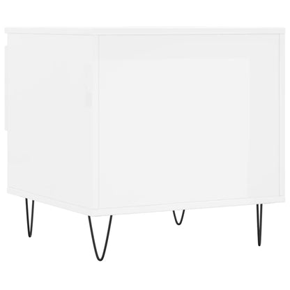 Tavolini Salotto 2pz Bianco Lucido 50x46x50cm Legno Multistrato | homemem39