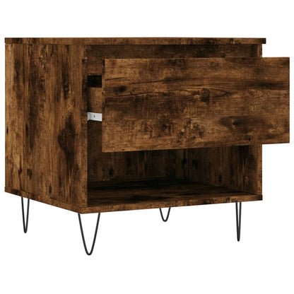 Tavolini Salotto 2pz Rovere Fumo 50x46x50 cm Legno Multistrato | homemem39