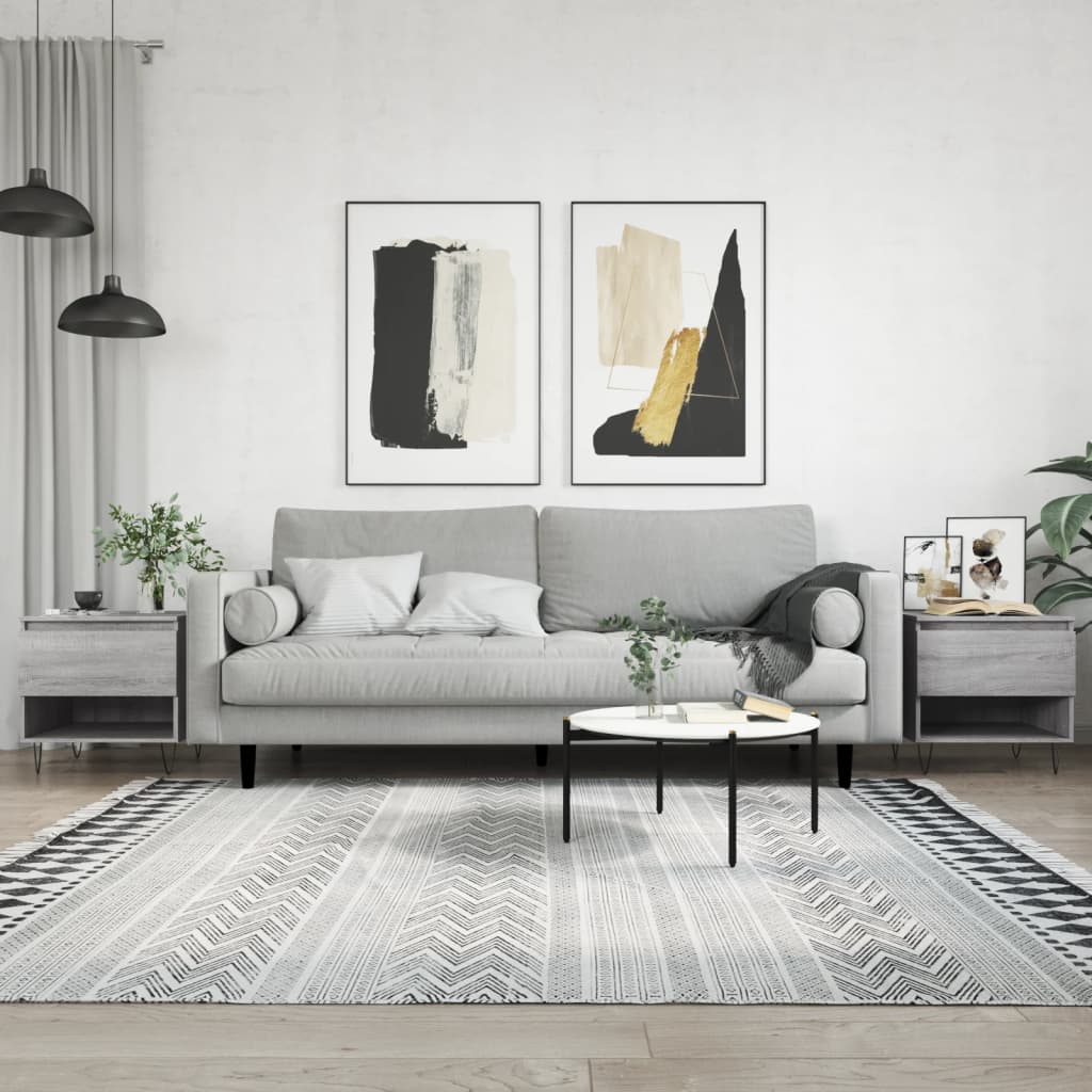 Tavolini Salotto 2pz Grigio Sonoma 50x46x50cm Legno Multistrato | homemem39