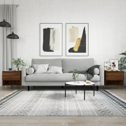 Tavolini Salotto 2pz Rovere Marrone 50x46x50 Legno Multistrato | homemem39