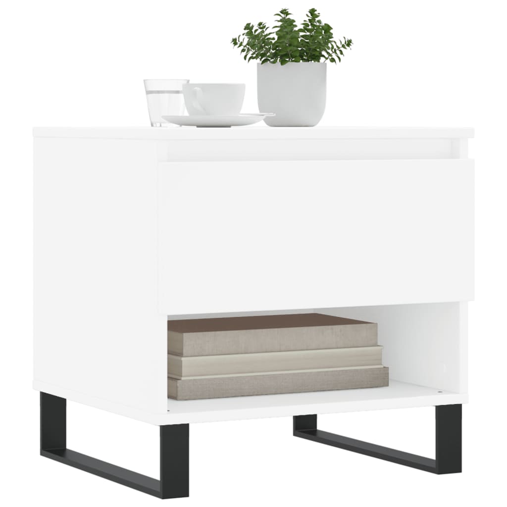 Tavolini Salotto 2 pz Bianchi 50x46x50 cm in Legno Multistrato | homemem39