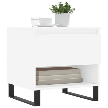 Tavolini Salotto 2 pz Bianchi 50x46x50 cm in Legno Multistrato | homemem39