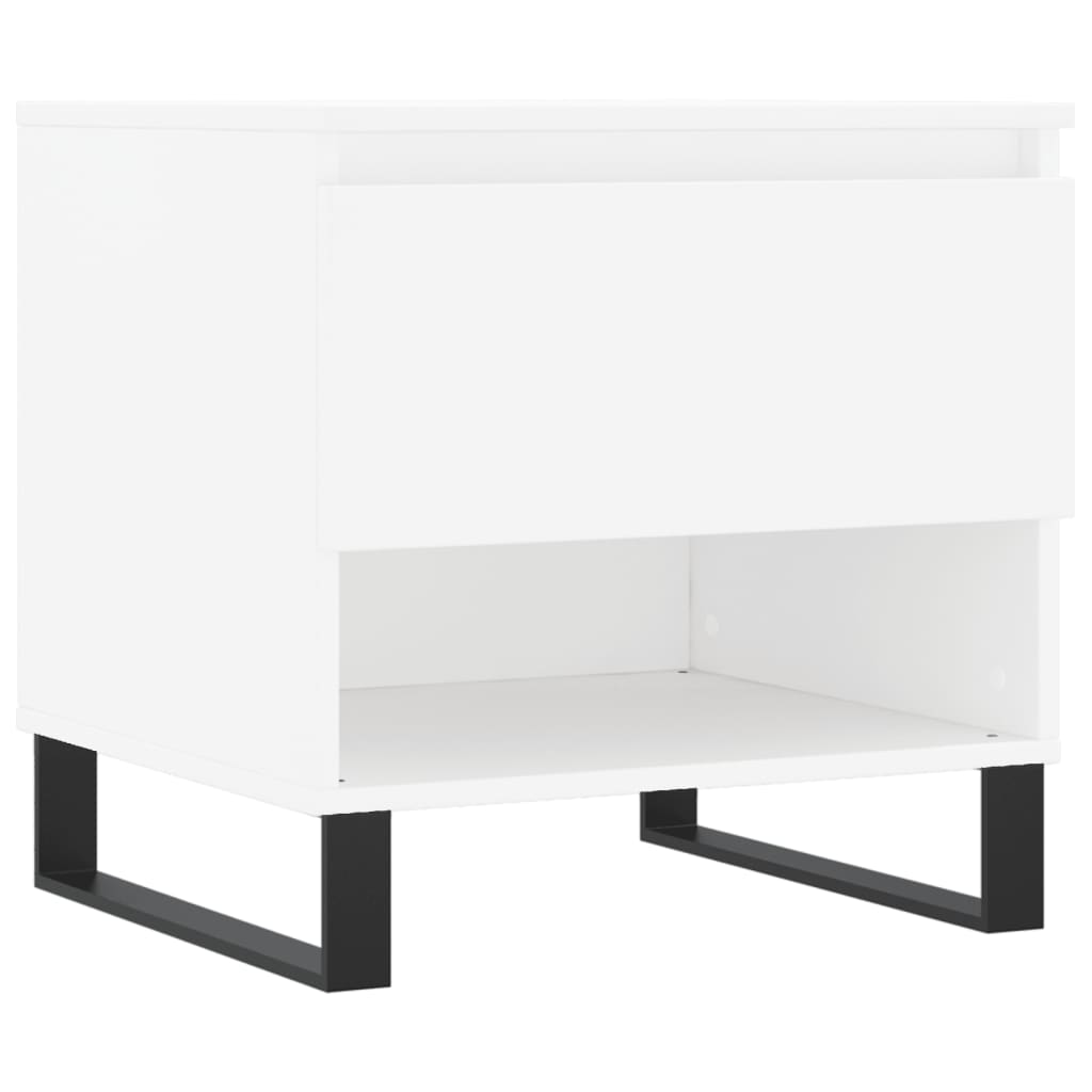 Tavolini Salotto 2 pz Bianchi 50x46x50 cm in Legno Multistrato | homemem39