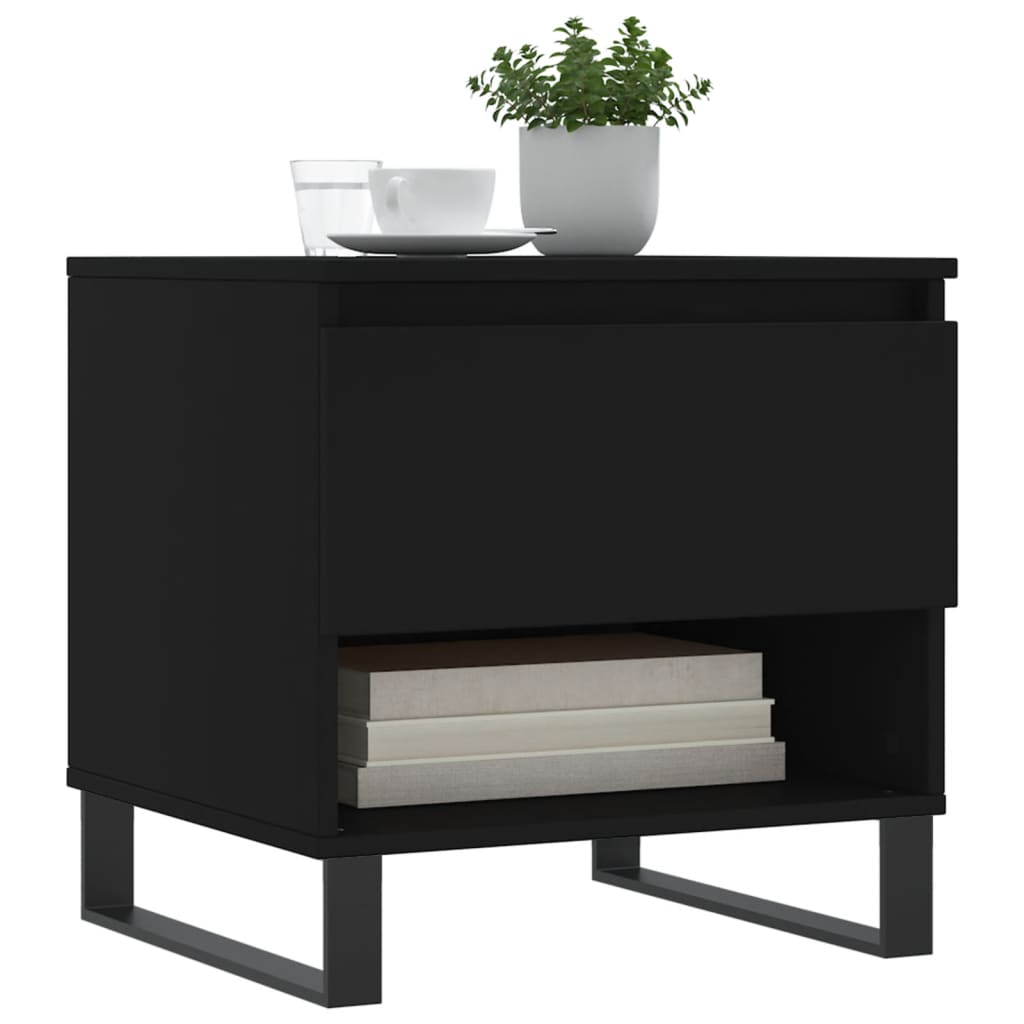 Tavolino da Salotto Nero 50x46x50 cm in Legno Multistrato | homemem39