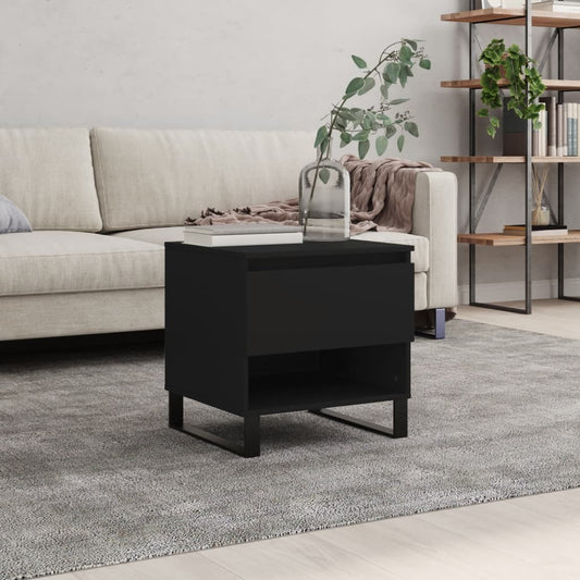 Tavolino da Salotto Nero 50x46x50 cm in Legno Multistrato | homemem39
