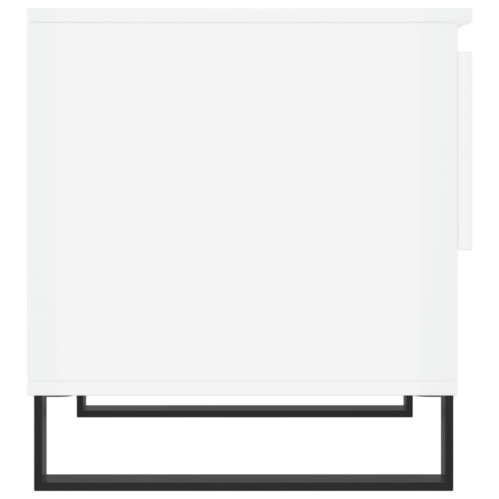 Tavolini Salotto 2pz Bianco Lucido 50x46x50cm Legno Multistrato | homemem39