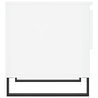 Tavolini Salotto 2pz Bianco Lucido 50x46x50cm Legno Multistrato | homemem39