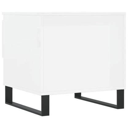 Tavolini Salotto 2pz Bianco Lucido 50x46x50cm Legno Multistrato | homemem39