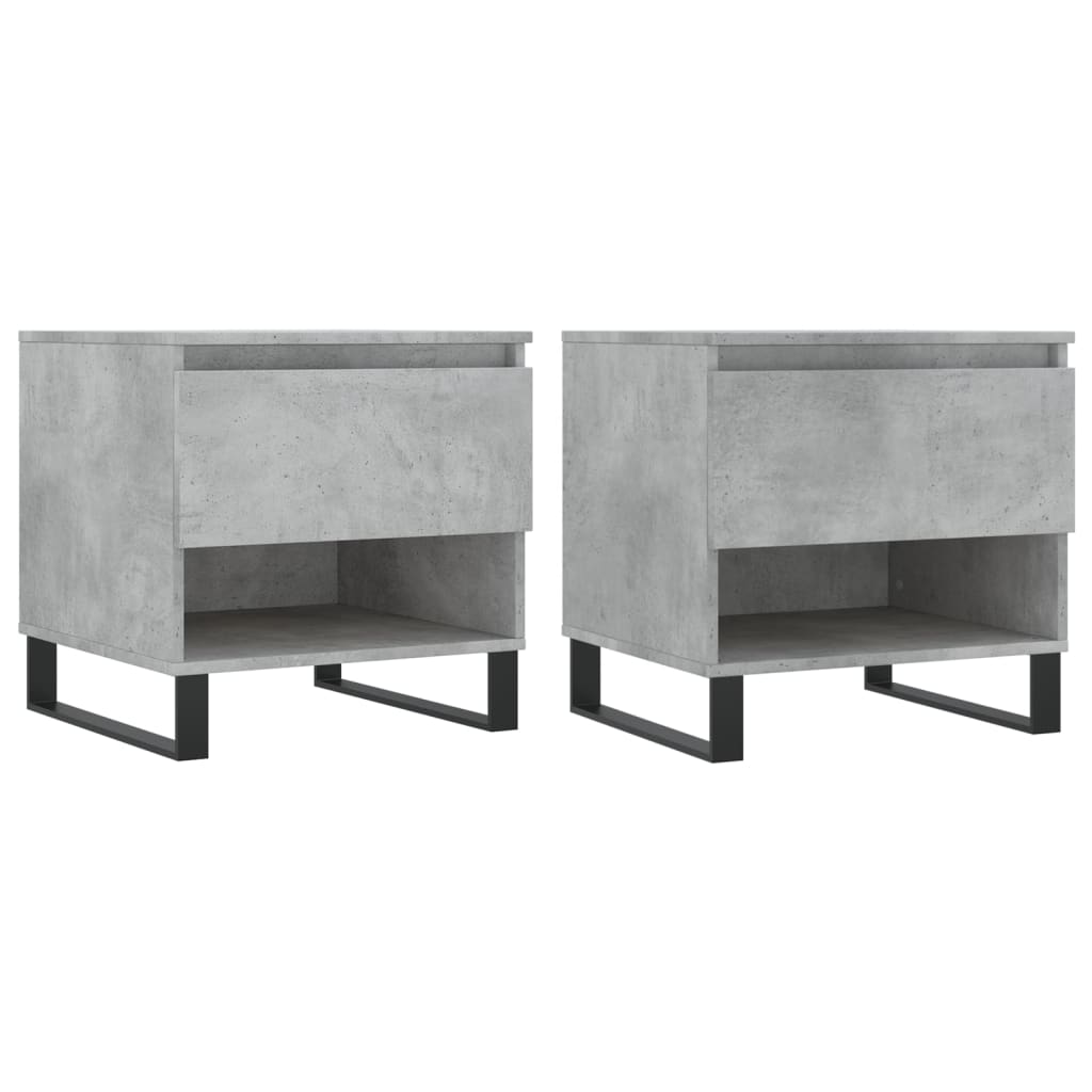 Tavolini Salotto 2pz Grigio Cemento 50x46x50 Legno Multistrato | homemem39